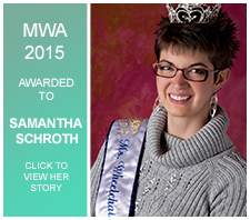 2015 Ms. Wheelchair America smiling, click for her biography 2014 Ms. Wheelchair America smiling, click for her biography